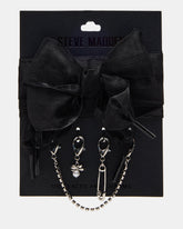 SHOE LACES AND CHARMS BLACK