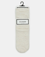 SLOUCHY RIB SOCKS OATMEAL HEATHER