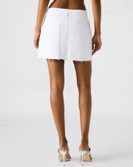 ERAS DENIM SKIRT WHITE