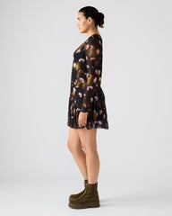 BLISS DRESS BLACK DITSY FLORAL