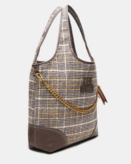 GRUNGY BAG PLAID BROWN MULTI