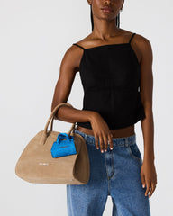 MICRO TOTE BAG CHARM BLUE