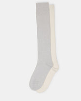 FALL 2 PACK MARLED KNEE HIGH SOCKS LIGHT GREY