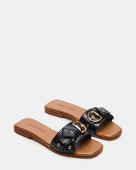 HILARIA BLACK LEATHER