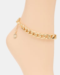 LINK CHAIN ANKLET GOLD