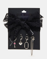 SHOE LACES AND CHARMS LACE BLACK