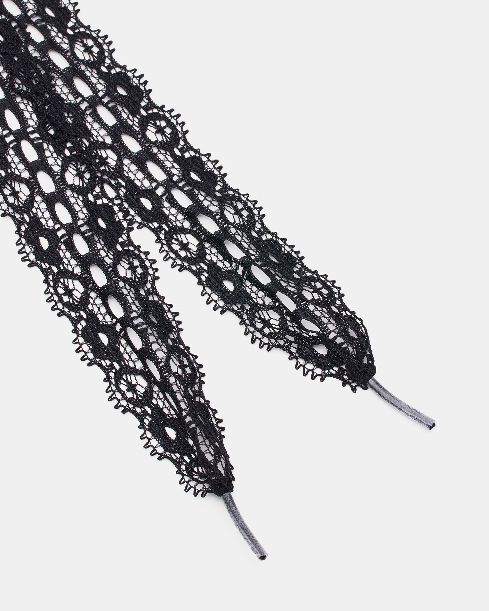 SHOE LACES AND CHARMS LACE BLACK