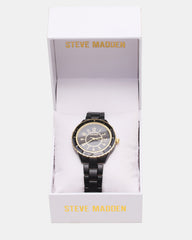 WOMEN'S STAINLESS STEEL WATCH BLACK