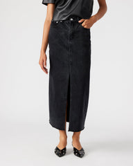 AVANI DENIM SKIRT BLACK