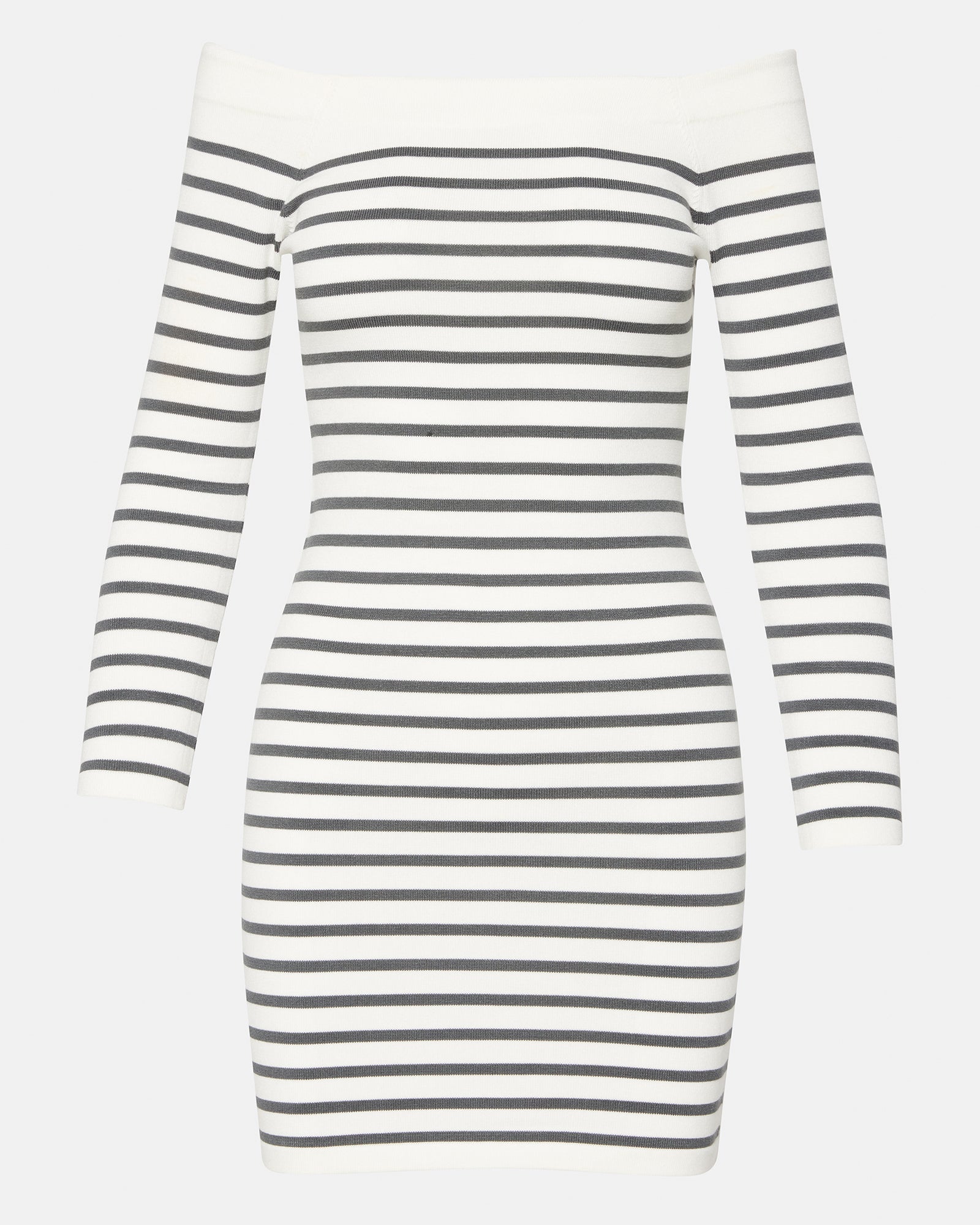 NOA SWEATER DRESS WHITE/BLACK