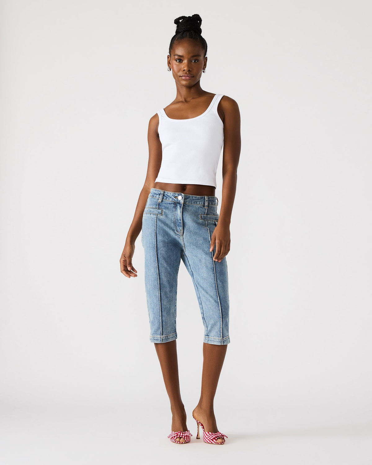 SKINNY DELRAY DENIM CAPRI PANT
