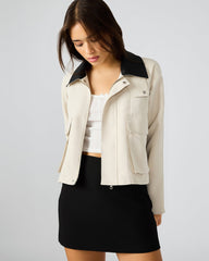 JUSTINA BARN JACKET OATMEAL