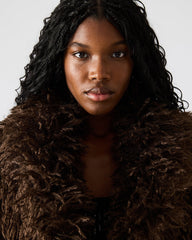 INAYA COAT DARK ESPRESSO