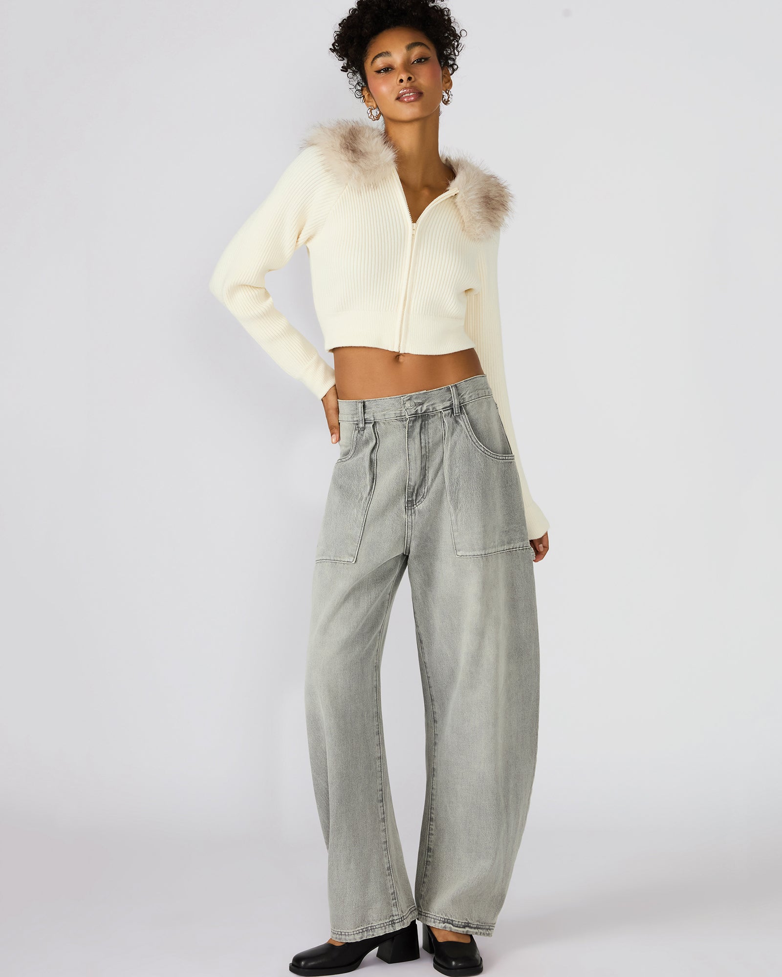 LYSIA SWEATER JACKET CREAM