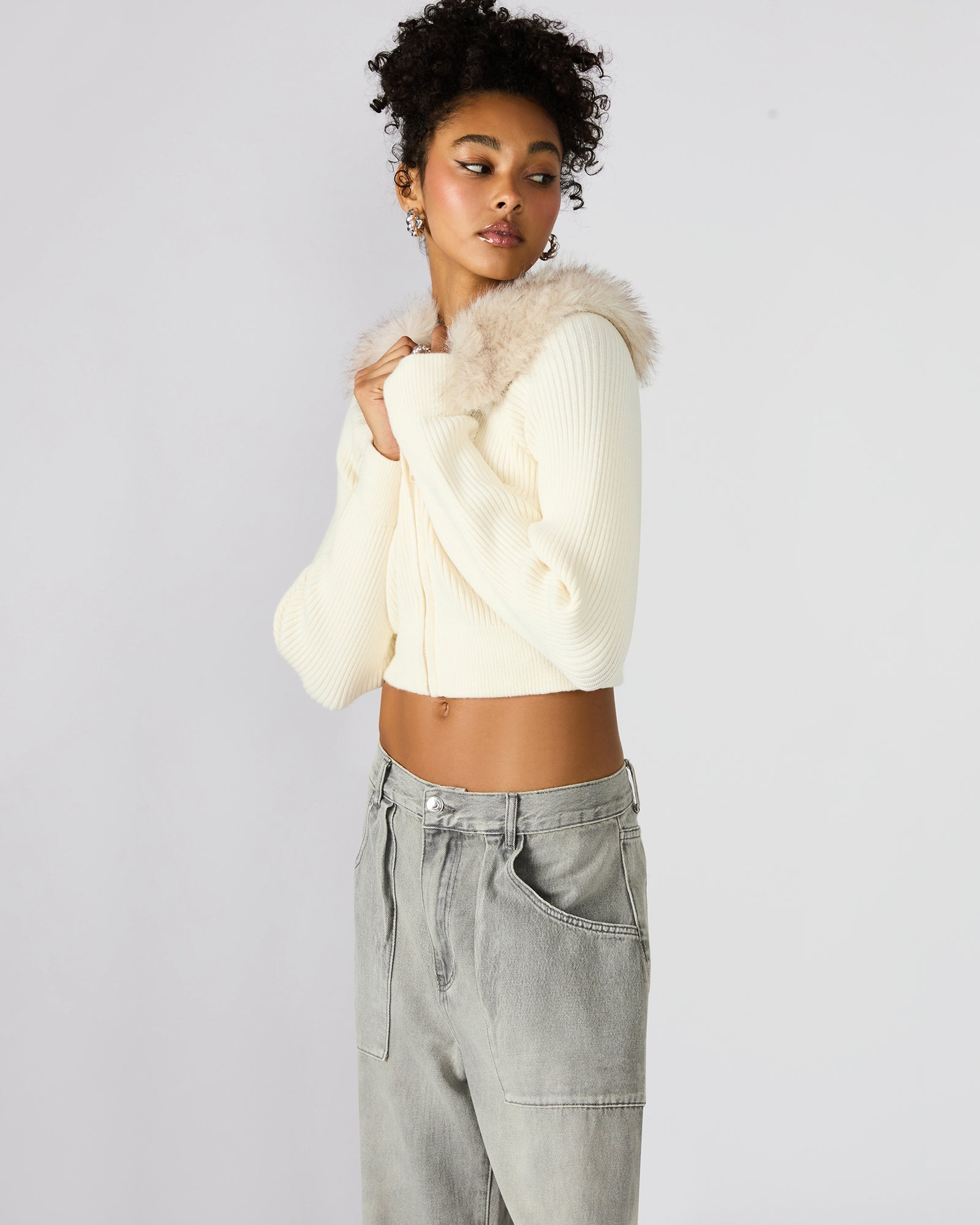 LYSIA SWEATER JACKET CREAM