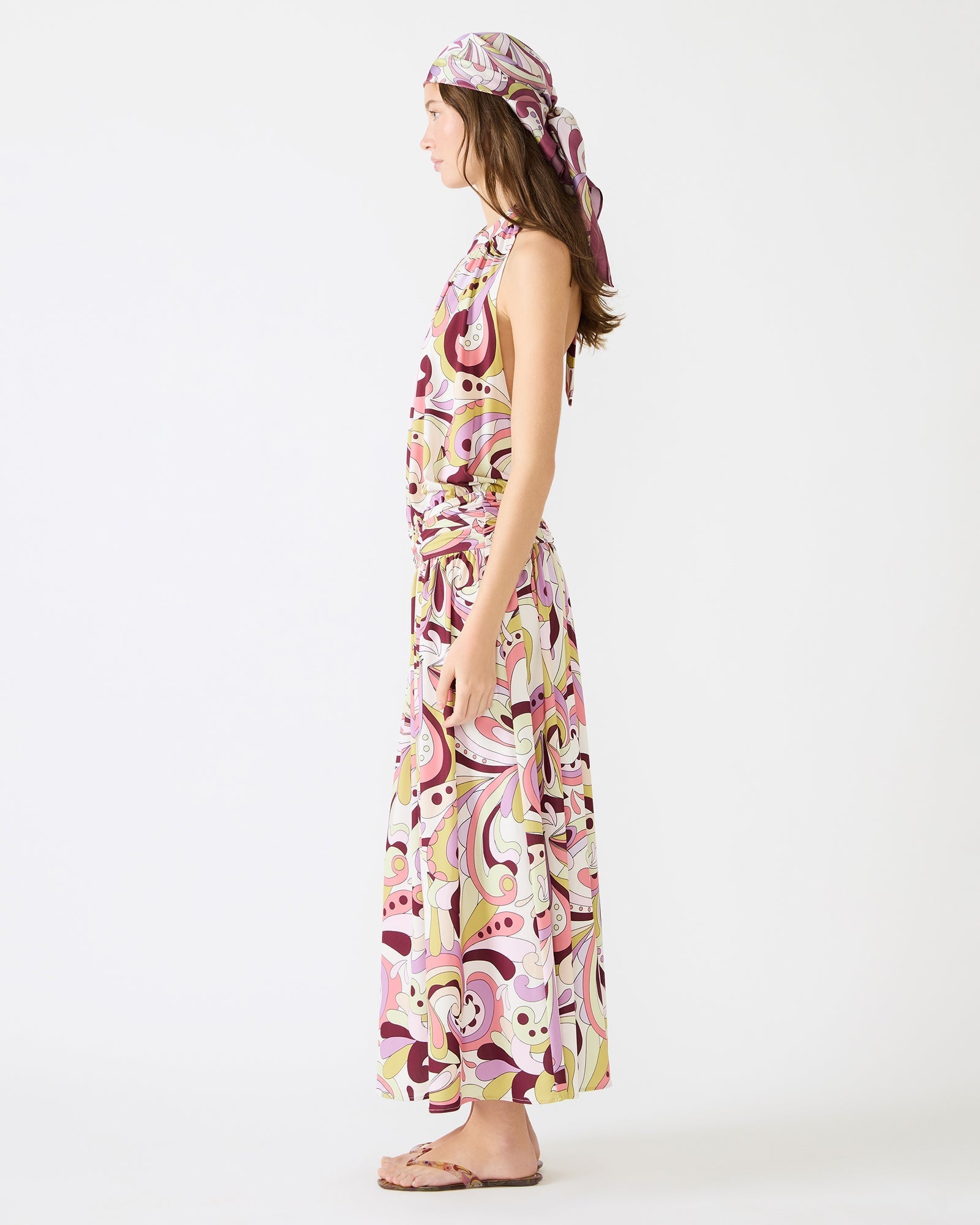 GALA DRESS PETAL PAISLEY