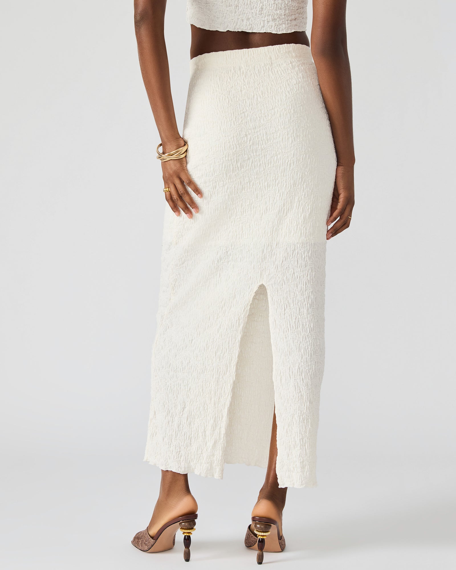 SEASIDE MAXI SKIRT SET CREAM