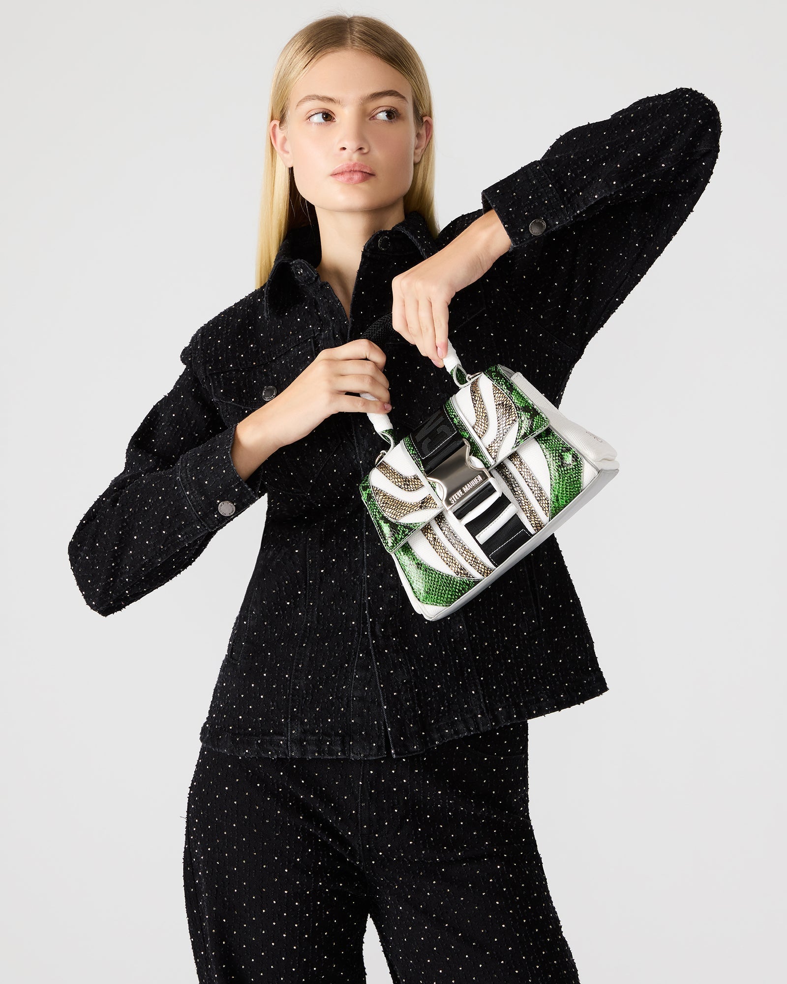 DIEGO BAG GREEN METALLIC