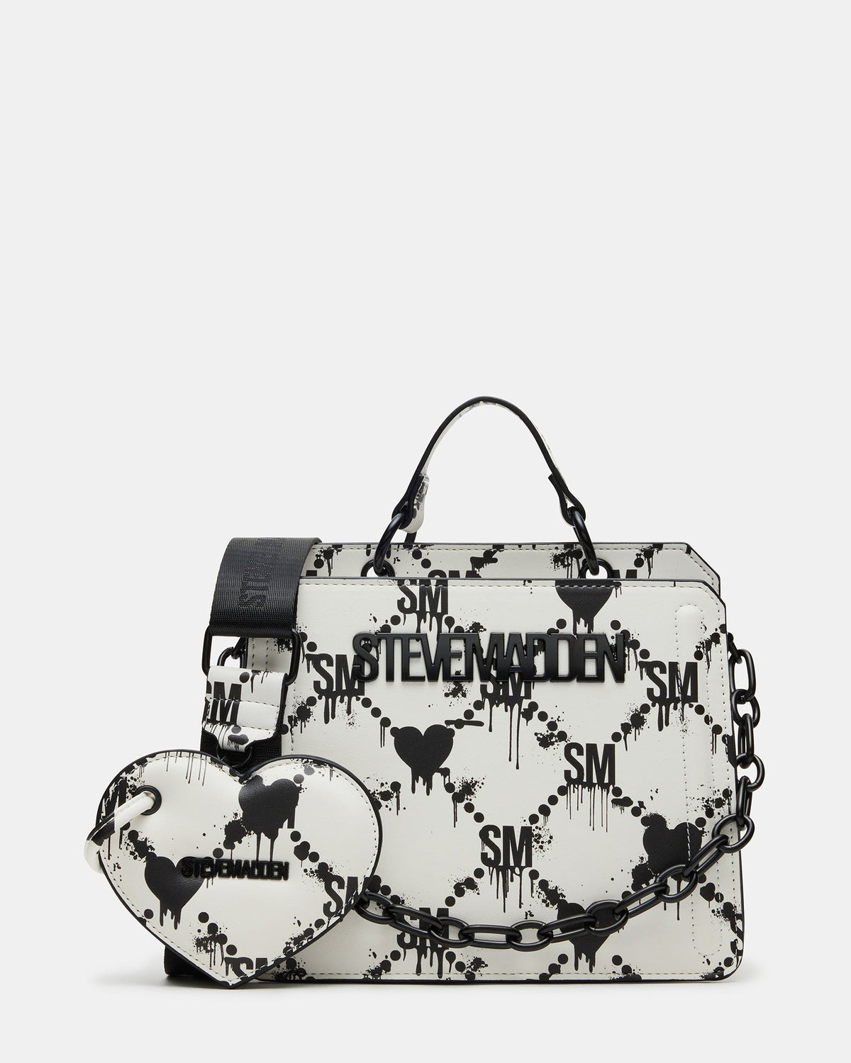 EVELYN BAG DRIPPY HEARTS WHITE/MULTI