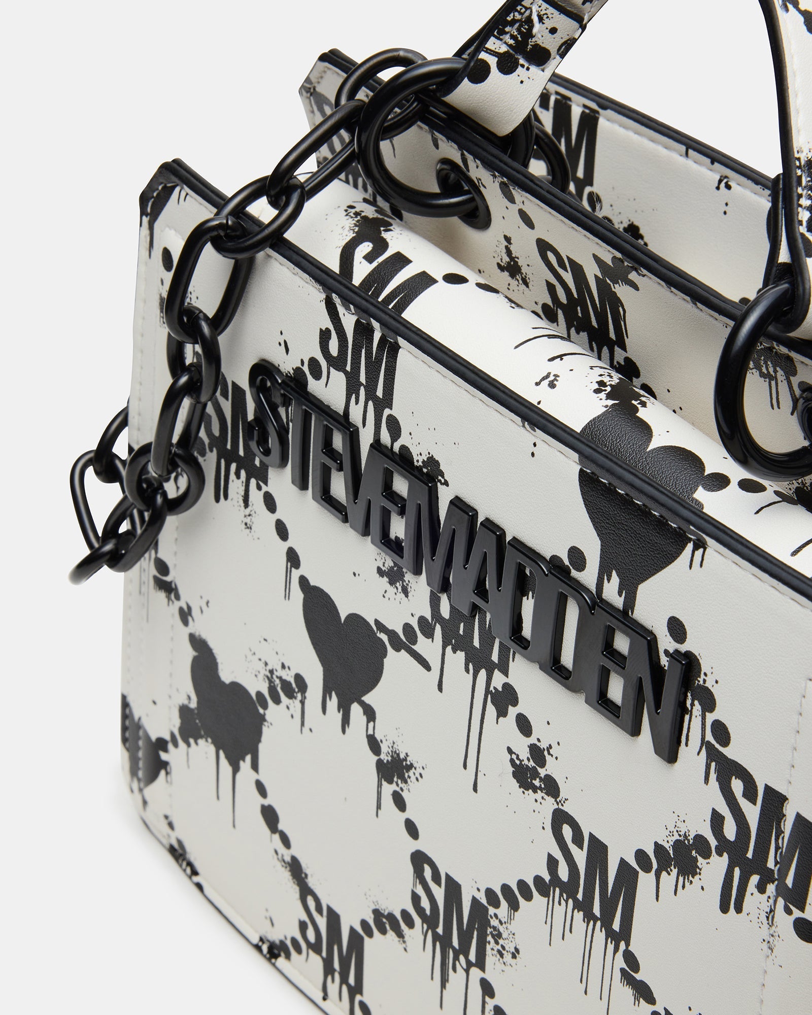 EVELYN BAG DRIPPY HEARTS WHITE/MULTI