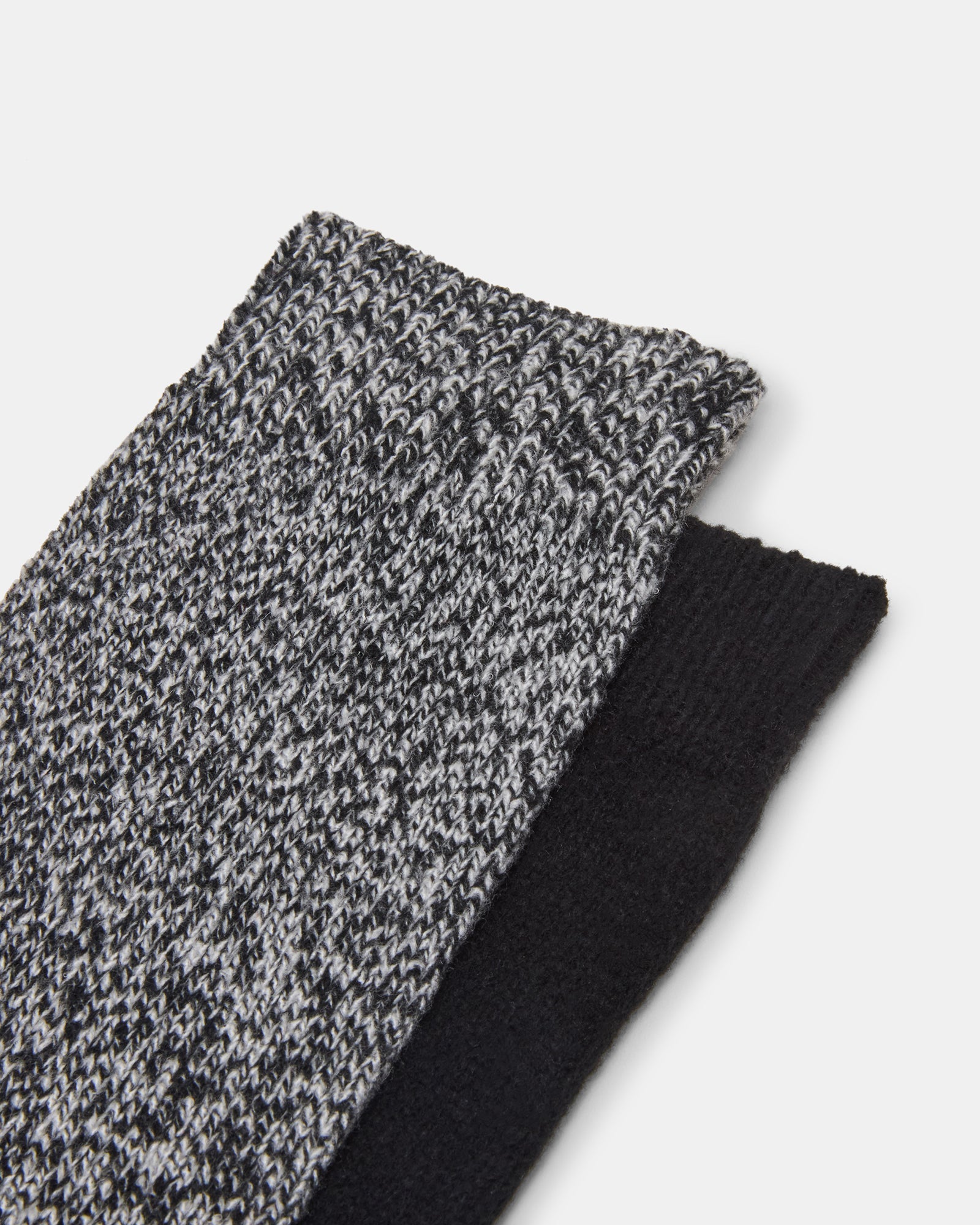 FALL 2 PACK MARLED KNEE HIGH SOCKS BLACK