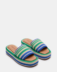 BEACHY WOVEN GREEN MULTI