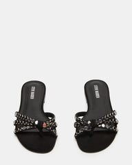 CALISSI BLACK SUEDE RHINESTONES