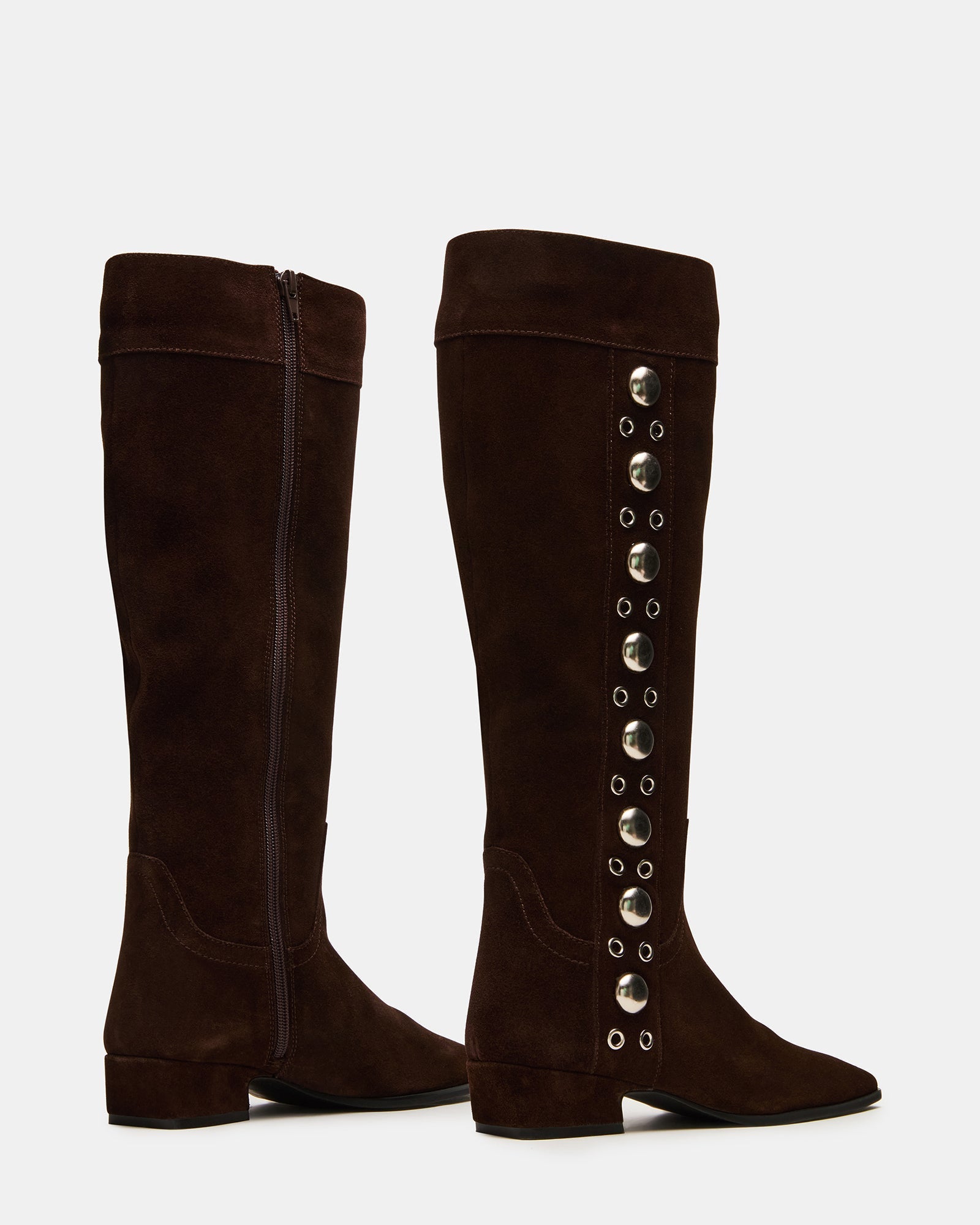DINGO BROWN SUEDE STUDS