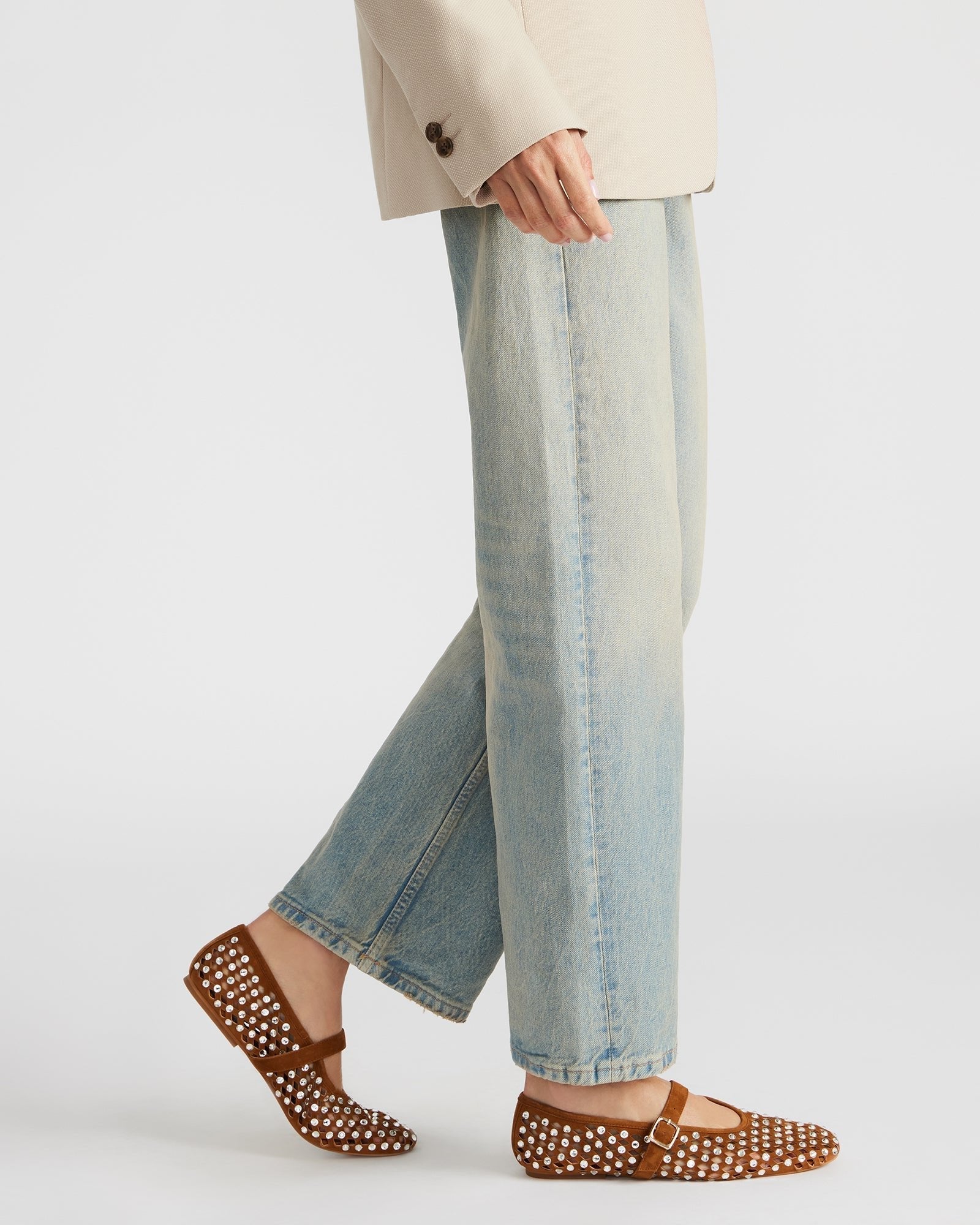 DREAMING CHESTNUT SUEDE RHINESTONES