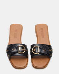 HILARIA BLACK LEATHER