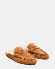 RAFE FAUX FUR TAN SUEDE