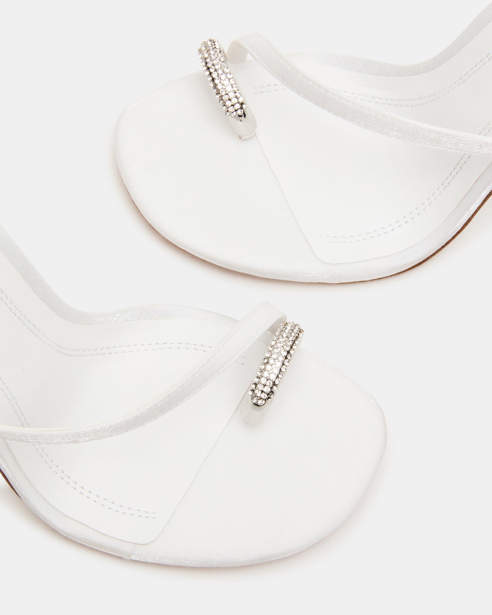 TIA RHINESTONES WHITE SATIN